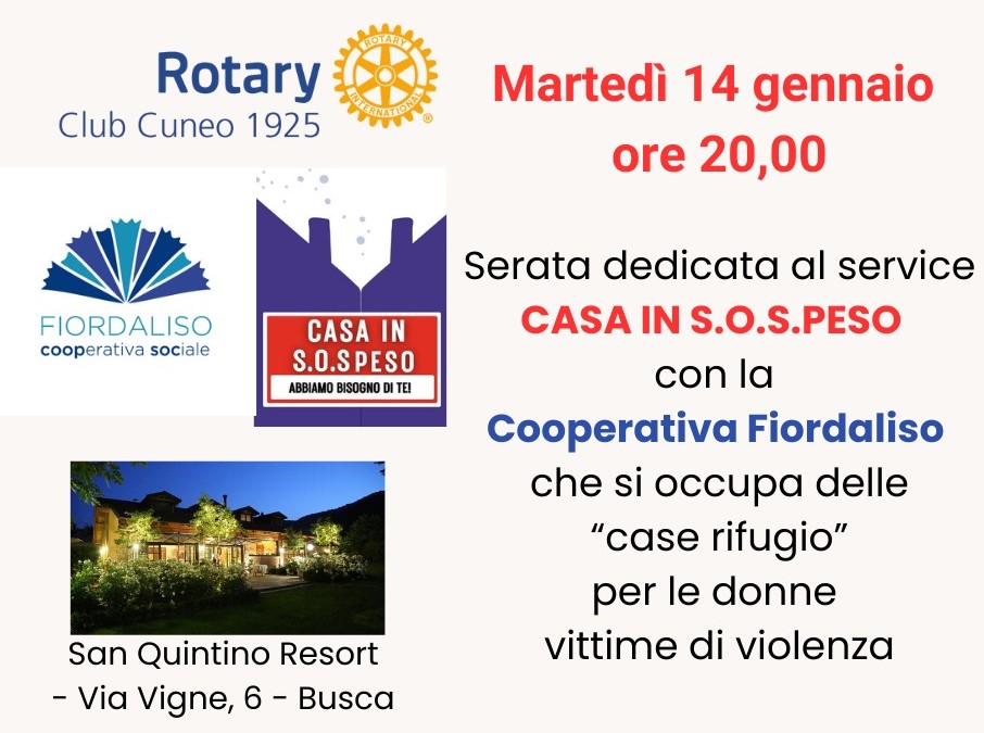 Serata dedicata al Service “CASA IN S.O.S.PESO”